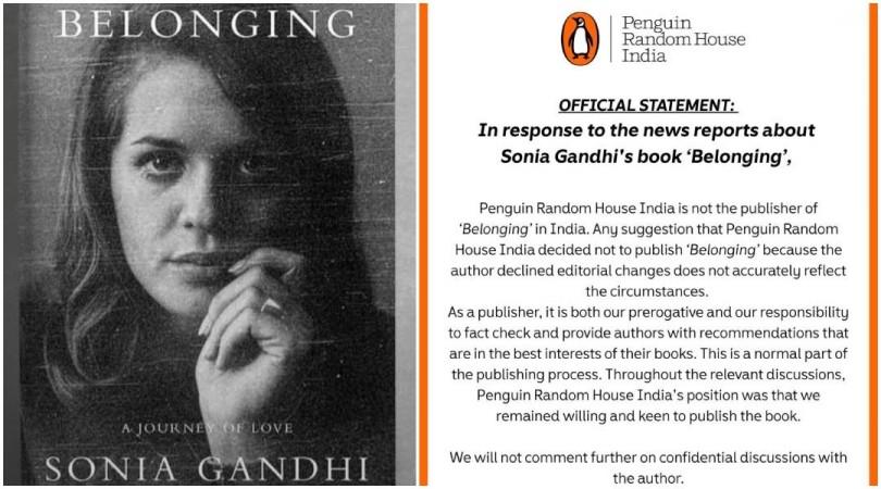 Penguin India breaks silence on Sonia Gandhi memoir row, denies backing out over editorial changes Penguin India breaks silence on Sonia Gandhi memoir row, denies backing out over editorial changes