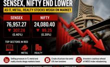 Sensex, Nifty end lower as IT, metal, realty stocks weigh on market