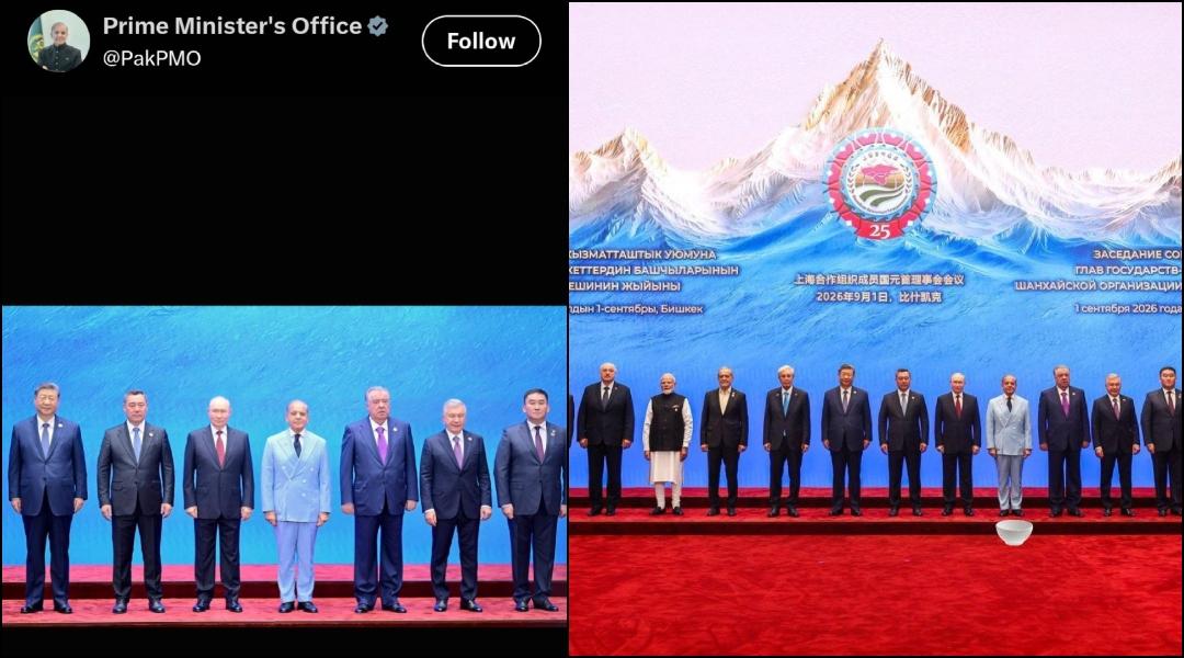 Pakistan PMO Shehbaz Sharif crops PM Modi out of SCO group photo; India shares full picture
