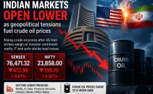 Indian markets open lower as geopolitical tensions fuel crude oil prices
