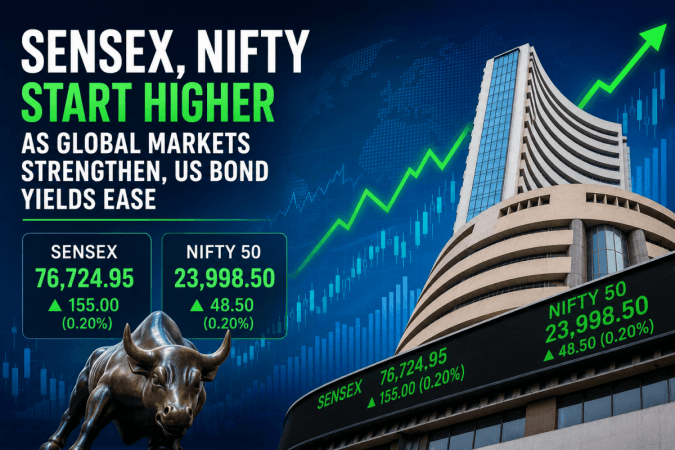 Sensex, Nifty Start Higher As Global Markets Strengthen, US Bond Yields Ease Sensex, Nifty Start Higher As Global Markets Strengthen, US Bond Yields Ease