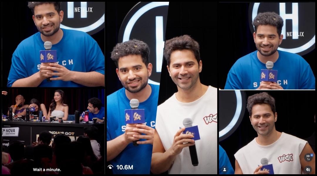 Samay Raina recreates Varun Dhawan's crooked smile, leaves Varun in splits; Samay's rumoured GF Medha Shankr on guest panel of India's Got Latent