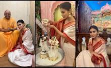 Janmashtami 2026: Mouni Roy performs sacred abhishek to Lord Krishna, meets Gaur Gopal Das