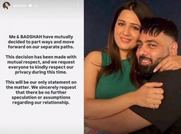 'Don't spread rumours about marriage or separation': Badshah's ex-wife Isha Rikhi issues statement amid Bigg Boss 20 promo