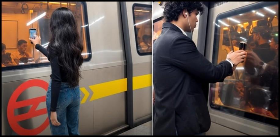 Delhi Metro warns content creators over phone-sticking video stunts Delhi Metro warns content creators over phone-sticking video stunts