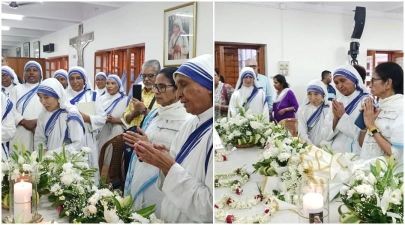 Mamata Banerjee visits Missionaries of Charity in Kolkata, pays tribute to Mother Teresa