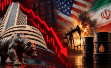 Sensex plunges over 800 points as Brent crude hits $100 amid US-Iran tensions