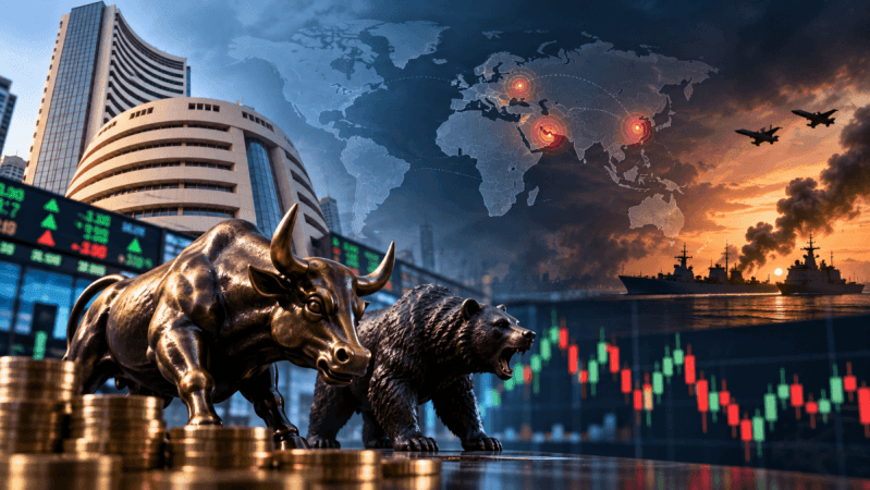 Geopolitical jitters keep markets on edge, Sensex and Nifty trade flat in early deals Geopolitical jitters keep markets on edge, Sensex and Nifty trade flat in early deals