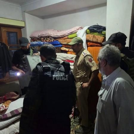 Cops of Jammu and Kashmir Police conducting search operations in Anantnag district Search operation