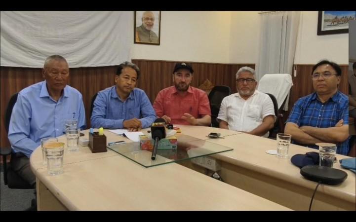 Agitating Ladakhi leaders Agitating Ladakh leaders