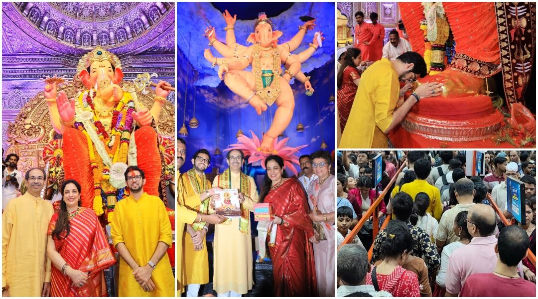 Lakhs queue up for Lalbaugcha Raja darshan, Uddhav-Aaditya Thackeray, Vidyut Jammwal get easy VVIP access
