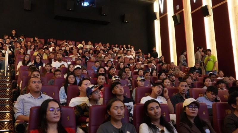 Gathering of the people during the release of the poster of Ladakhi film Birds on Ice Birds on Ice