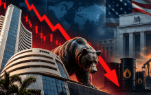 Stock Market Today: Sensex Falls Over 150 Points, Nifty Slips as Hawkish Fed Stance, Geopolitical Concerns Weigh