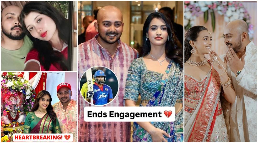 Cricketer Prithvi Shaw deletes all Instagram posts but keeps one after engagement with fiancée Akriti Agarwal gets called off