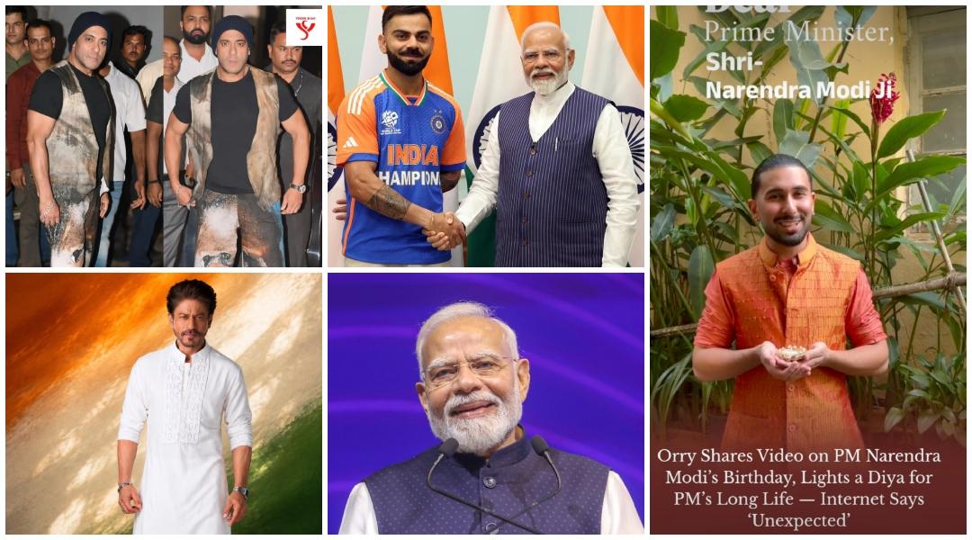 Ashirwad Ka Diya: Orry wears orange kurta, lights diya; SRK, Salman Khan wish PM Modi on 76th birthday