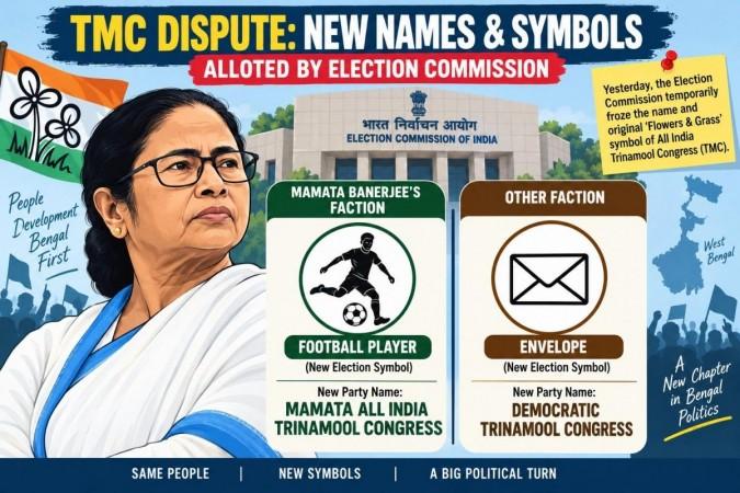 Football vs Envelope: Mamata Banerjee's Party, Rebels Get New Name, Symbol Football vs Envelope: Mamata Banerjee's Party, Rebels Get New Name, Symbol