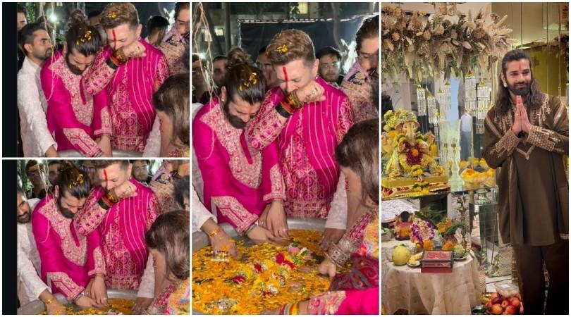 Vishal Singh and Union Minister Chirag Paswan twin in pink, cry inconsolably during Ganpati visarjan in Mumbai Vishal Singh and Union Minister Chirag Paswan twin in pink, cry inconsolably during Ganpati visarjan in Mumbai