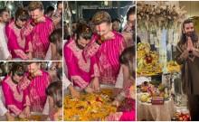 Vishal Singh and Union Minister Chirag Paswan twin in pink, cry inconsolably during Ganpati visarjan in Mumbai