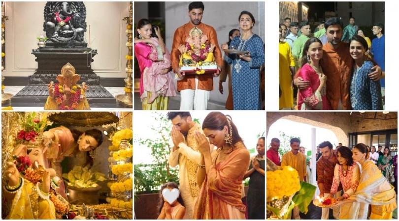 Alia Bhatt hides Raha's face as she celebrates Ganesh Chaturthi with Ranbir-Neetu Kapoor at Krishna Raj bungalow Alia Bhatt hides Raha's face as she celebrates Ganesh Chaturthi with Ranbir-Neetu Kapoor at Krishna Raj bungalow