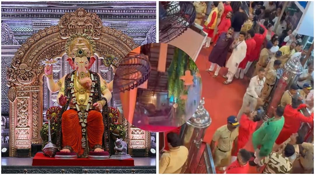 Lalbaugcha Raja: Minor short circuit sparks panic at Mumbai pandal amid Ganeshotsav rush; no injuries reported