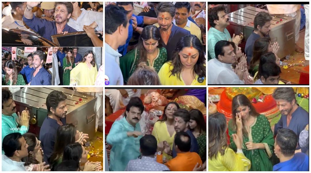 Shah Rukh Khan visited Mumbai's iconic Lalbaugcha Raja pandal with wife Gauri Khan, daughter Suhana Khan and manager Pooja Dadlani during Ganeshotsav. Dressed in a blue kurta, SRK walked through the heavily guarded pandal, smiling and waving at devotees.