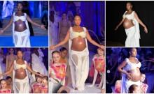 London Fashion Week: Pregnant Leigh-Anne Pinnock flaunts baby bump in lactating bralette