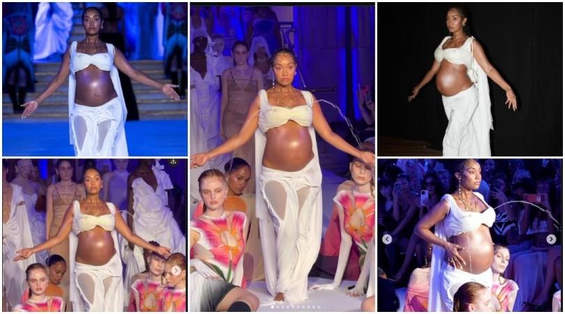 London Fashion Week: Pregnant Leigh-Anne Pinnock flaunts baby bump in lactating bralette London Fashion Week: Pregnant Leigh-Anne Pinnock flaunts baby bump in lactating bralette