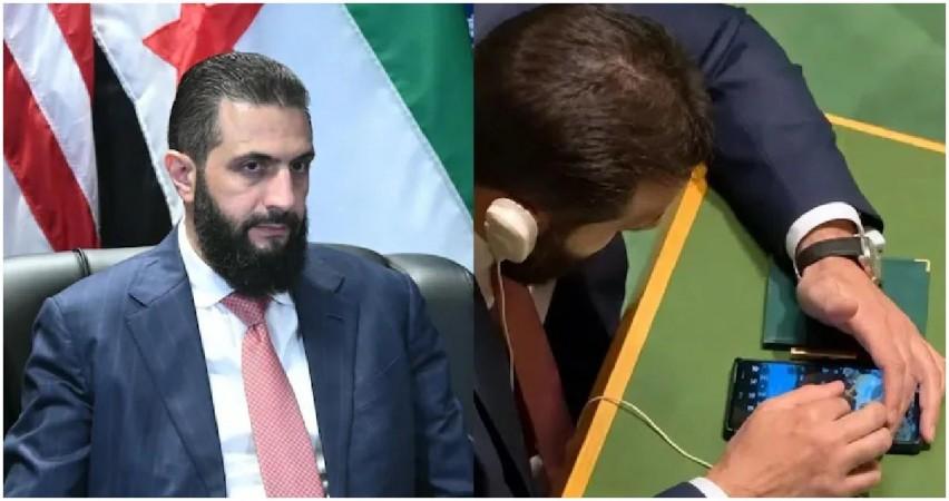 Caught on camera: Syrian President Ahmed al-Sharaa seen scrolling Instagram Reels at UN meet