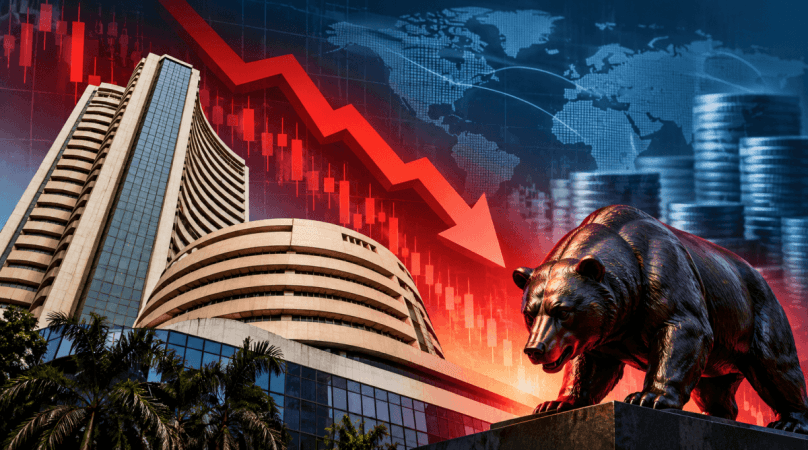 Sensex And Nifty Open In The Red, Rising Global Bond Yields Weigh On Indian Stocks Sensex And Nifty Open In The Red, Rising Global Bond Yields Weigh On Indian Stocks