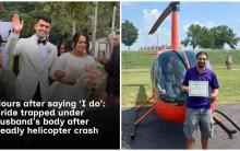 Newlywed survives helicopter crash that killed husband hours after wedding