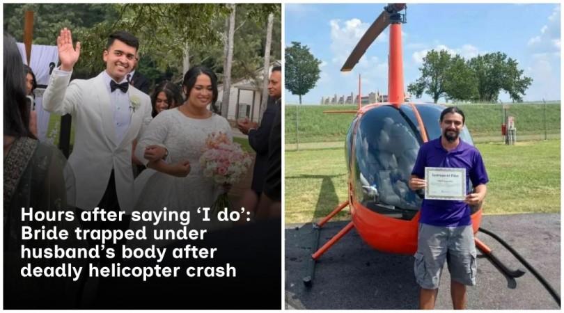 Newlywed survives helicopter crash that killed husband hours after wedding Newlywed survives helicopter crash that killed husband hours after wedding