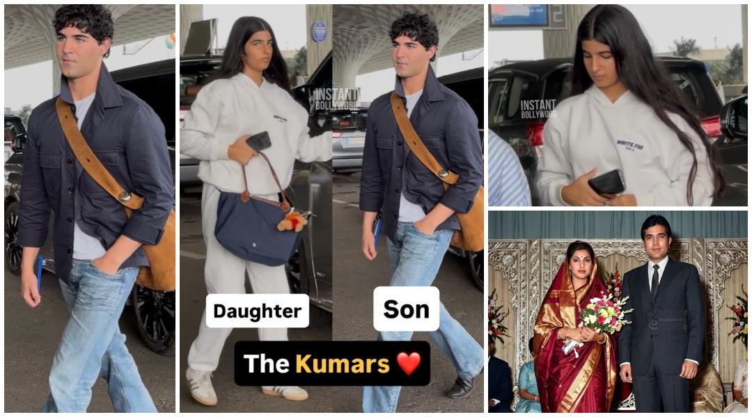 Twinkle Khanna papped with son Aarav, daughter Nitara at Mumbai airport; fans say Aarav looks like Rajesh Khanna