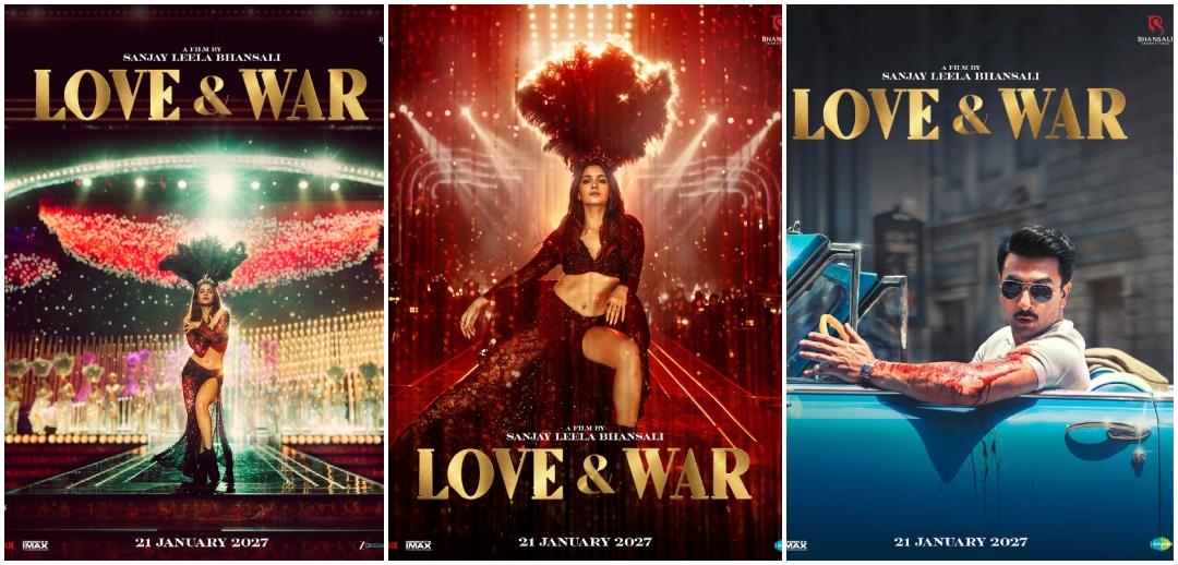 Alia Bhatt goes bold in bralette, wine-red dress, flaunts abs, channels cabaret avatar in SLB's Love & War poster after Ranbir Kapoor's look