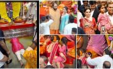 Lalbaugcha Raja visarjan: Anant Ambani performs Sashtang Namaskar, Mukesh Ambani carries granddaughter in arms, Nita Ambani applies tilak to granddaughter