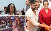 Juhu beach clean-up: Ajay Devgn joins Amruta Fadnavis, daughter Divija after Ganesh Visarjan