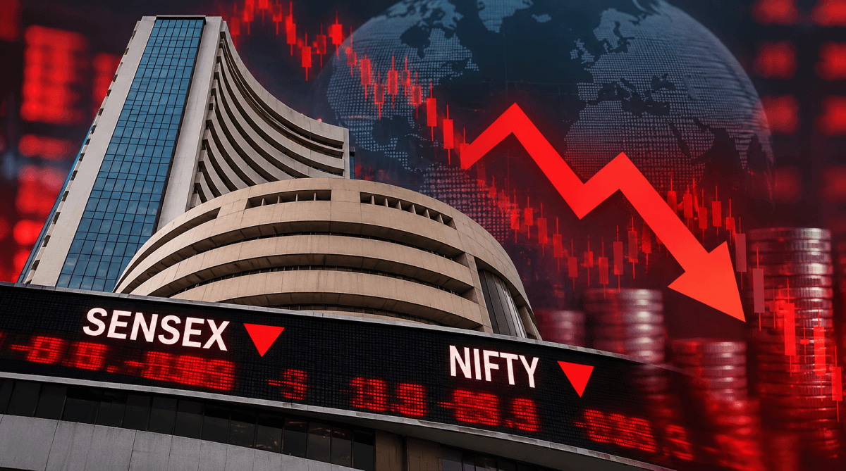 Sensex and Nifty slip at the opening bell, global headwinds keep investors on edge