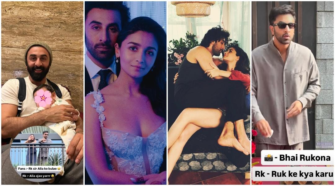 Alia Bhatt holds 'cutie' Ranbir Kapoor tight, looks into his eyes in romantic birthday wish; Ranbir celebrates birthday with paps