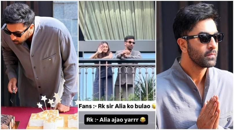 Alia Bhatt holds 'cutie' Ranbir Kapoor tight, looks into his eyes in romantic birthday wish; Ranbir celebrates birthday with paps