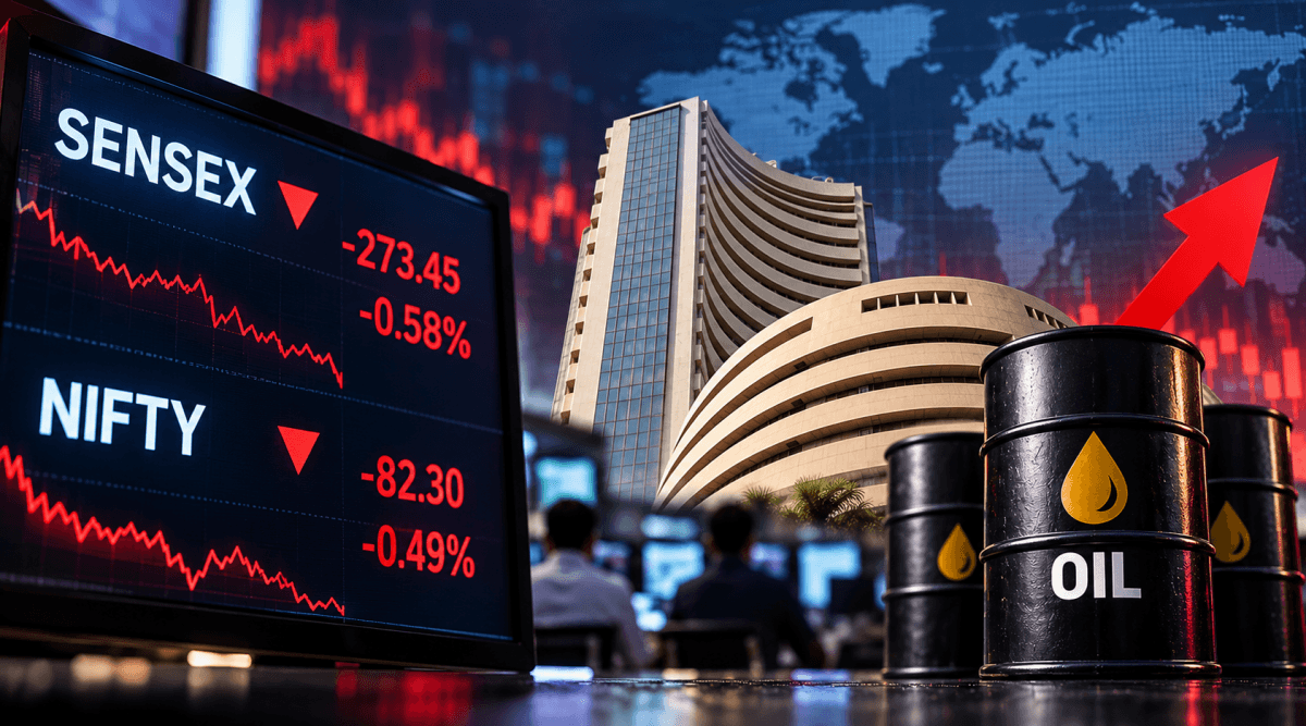 Indian equities open lower on weak global cues and rising crude prices