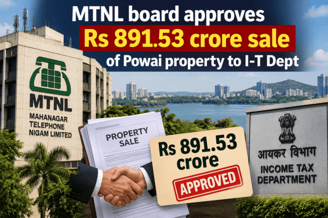 MTNL approved selling its Powai property to the Income Tax Department for Rs 891.53 crore as part of asset monetisation efforts. MTNL approved selling its Powai property to the Income Tax Department for Rs 891.53 crore as part of asset monetisation efforts.