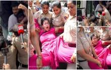 CJP protest: Video shows police officer punching protester in face during detention at Jantar Mantar