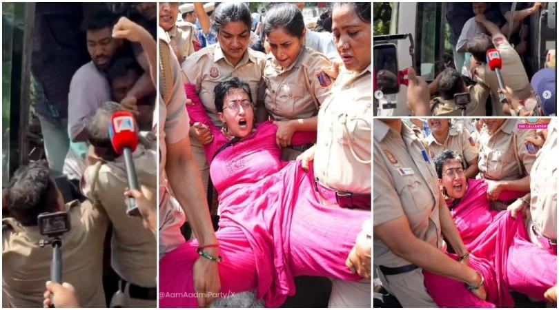 CJP protest: Video shows police officer punching protester in face during detention at Jantar Mantar CJP protest: Video shows police officer punching protester in face during detention at Jantar Mantar