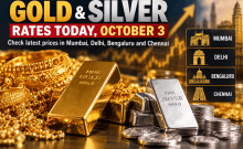 Gold, silver rate today, October 3: Check latest prices in Mumbai, Delhi, Bengaluru and Chennai