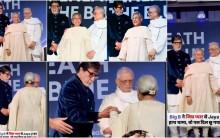 Jaya Bachchan can't stop smiling as Gulzar wraps his arms around her shoulders, holds her hand; Amitabh Bachchan poses, fans say 'paps are happy'