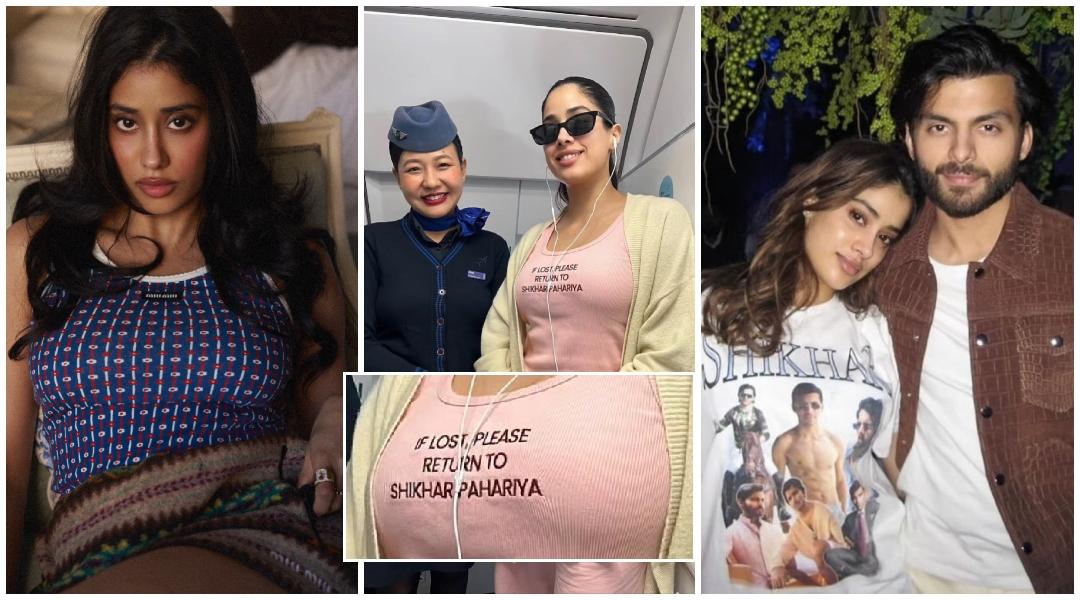 'If lost, please return to Shikhar Pahariya': Janhvi Kapoor wears shirt with romantic message for boyfriend Shikhar Pahariya