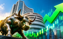 Sensex rises 473 points, Nifty gains 134 points as markets snap 4-day losing streak