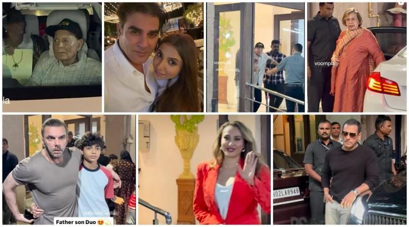 Salim Khan attends granddaughter Sipaara's first birthday, Salman Khan joins with rumoured GF Iulia Vantur