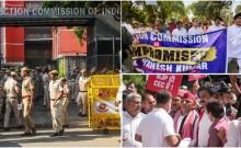 Priyanka Gandhi, Rahul Gandhi reach Akashvani Bhawan amid INDIA bloc march to EC
