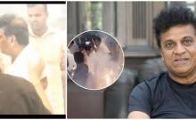 Firecracker explodes near Shiva Rajkumar, Kannada star shields his face during Bail promotions