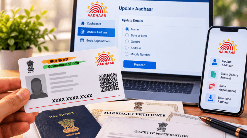 Uidai Mascot Aadhaar name change rules for marriage, divorce: UIDAI's new SOP ...